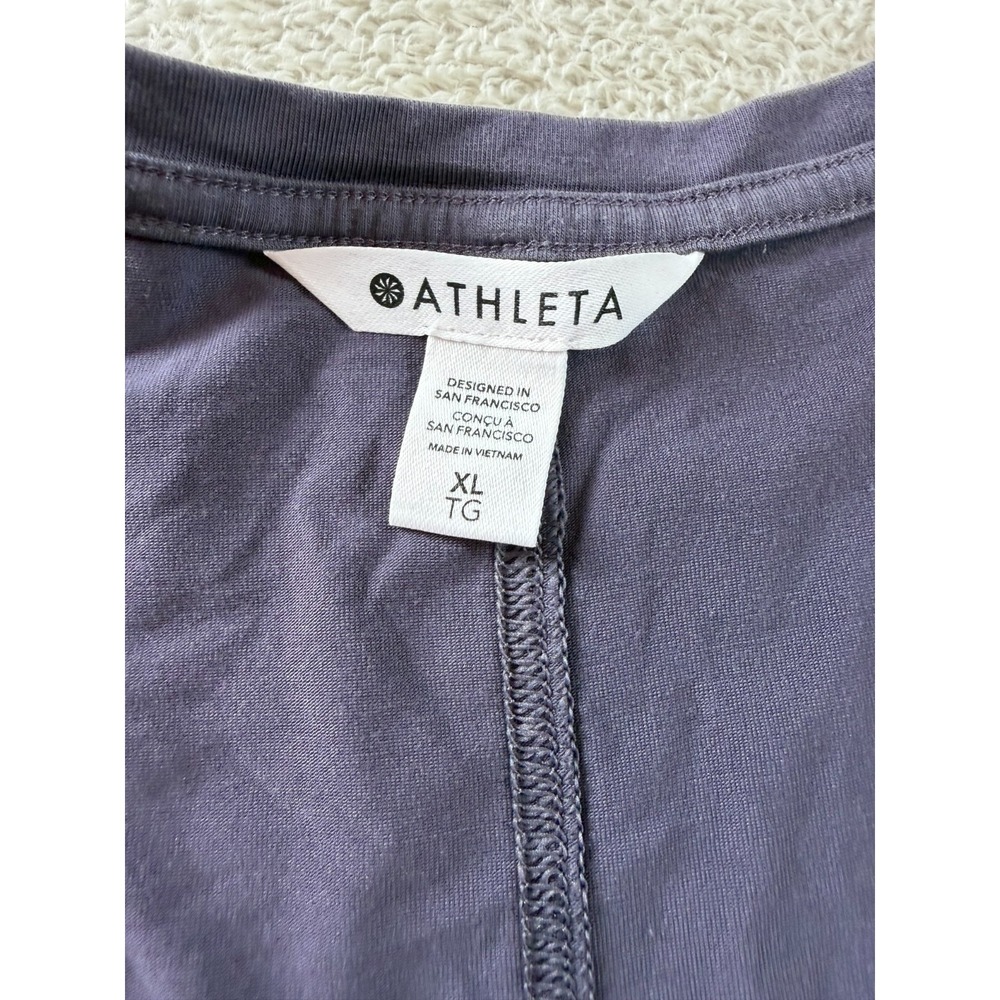 Athleta Stratus II Top Womens XL Dusk Violet Scoop Neck Long Sleeve Workout Gym - Picture 4 of 8